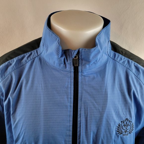 Under Armour Jacket Mens XL Blue Performance Golf Wear Windbreaker Half Zip S/S - Picture 2 of 11